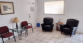 Our spacious and comfortable waiting room.